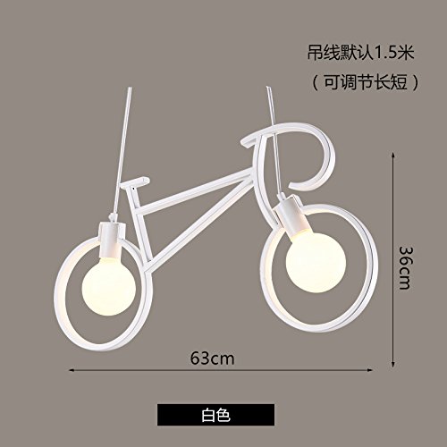 Preisvergleich Produktbild Luckyfree Kreative Kinder Zimmer Fahrräder Anhänger Licht Schlafzimmer Bar Cafe Restaurant Kitchen Flur Lampen Deckenleuchte Kronleuchter, Weiß + Weiß Glühlampe