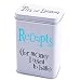Produktbild Bright Side Aufbewahrungsdose für Quittungen Aufschrift Receipts Tin - For Money I Used To Have