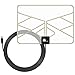 Price comparison product image 1byone 0.5 mm Paper Thin TV Aerial Amplified Indoor TV Antenna Transparent Window Aerial with 3 Meters High Performance Cable