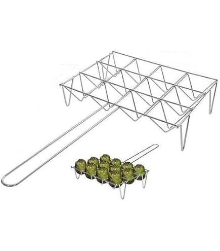 Griglia Per Barbecue In Acciaio Sauvic - 65x40 Cm, Piedini 14 Cm, Per Fuoco E Camino
