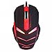 Produktbild Qisan TM50 600~1000~1600DPI /6 Tasten /Rot LED Licht USB Verkabelt Gaming Maus Rot+Schwarze