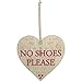 Produktbild prz0vprz0v No Shoes Please Remove Trainers Home Carpet Gift Hanging Plaque High Heels Sign Door Sign Decorative Wall Sign Heart Wood Sign Keepsake Gift Sign 4'' x 4'' Wood Sign
