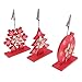 Produktbild Amosfun 3pcs Christmas Decors Wooden Message Note Folders Photo Clips for Indoor Outdoor Decoration