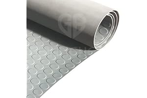 GBIANCHERIA Pavimento Tappeto Bollato in PVC col. Grigio Antiscivolo Flessibile e Resistente (1x3)