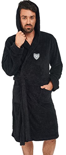 Di Ficchiano Herren Bademantel MATERA knielang mit Kapuze - 4