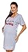 Zeta Ville - Women's Maternity Nursing Nightdress LOVE YOU Print Gown - 193c (Red, UK 16)