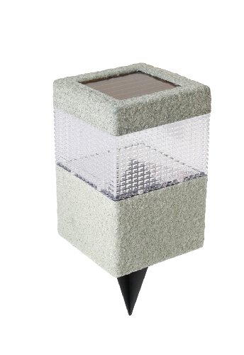 Solarline 403016 Solarleuchte, quadratisch, Stein-Optik