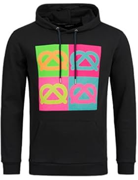 Tracht & Pracht - Herren 100% Baumwolle - Hoodie Kapuzenjacke Sweatshirt Pullover Shirt POP ART