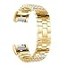 Produktbild HKFV Crystal Edelstahl Handgelenk Ersatz Uhrenarmband für Fitbit Charge 2 Fitbit Charge 2 Diamant-Aluminiumlegierung Uhrenarmband Armband (B)