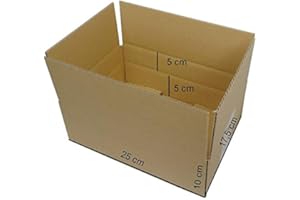 KARTONDEALER 50 Faltkartons Versandkartons Aussenmaß 250x175x100 mm/Innenmaß: ca. 244 x 169 x 88 mm