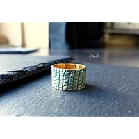 Vintage Gold Ring Reptil mit Patina