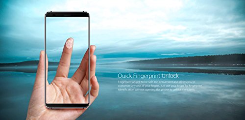 Blackview S6-5,7 4G FDD-LTE Smartphone, 18:9 Infinity Display, Android 7.0 Quad Core 2GB+16GB, SONY Fotocamera 8MP+0.3MP & 5MP, Impronte Digitali, 4180mAh 2-SIM Telefono Cellulari Sbloccato