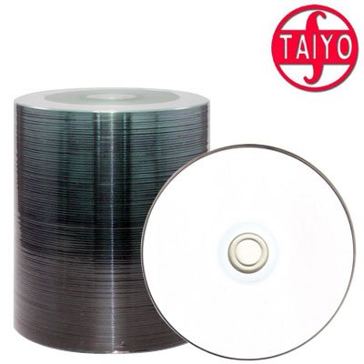 Taiyo Yuden (by CMC Pro) - 100 DVD-R 4,7 GB stampabili, 16 x 