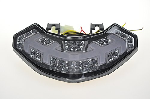 Luz trasera LED para motocicleta con intermitente integrado para 2010-2011-2012-2013-2014 Ducati Multistrada 1200 (transparente)