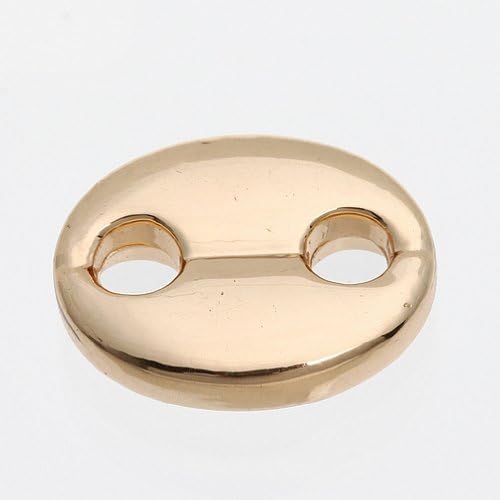 20pc Gold Plated Flat Oval Button Connector Link Bead Charm 16mm X 13mm BC914