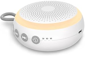 LIFE INNOVATION Máquina de sonido portátil con luz nocturna, máquina de sonido de ruido blanco para bebé, 20 sonidos relajantes, terapia de sonido, potencia de larga duración, temporizador.