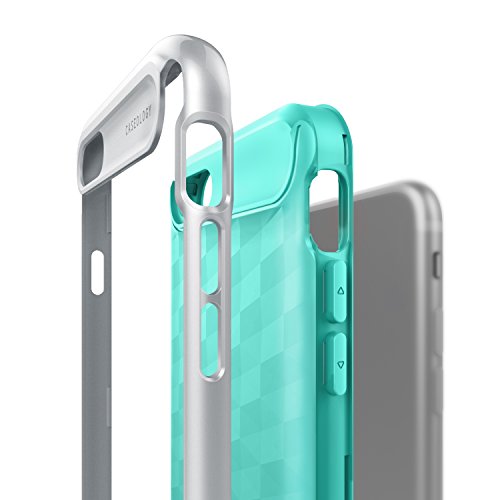 Caseology Funda iPhone 7  Funda iPhone 8   Serie Parallax  Proteccion Delgada Agarre Texturizado y Diseno geometrico  hombreta Verde - Mint Green  para Apple iPhone 7  2016    iPhone 8  2017 