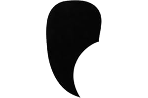 IKN guitare acoustique Pickguard forme de virgule 3M plaque à gratter en plastique PVC auto-adhésif, noir