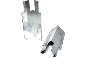 FALCON WORKSHOP SUPPLIES LTD Pack of 6 x Galvanised Mortice Arris Rail Brackets (200mm x 62mm x 62mm)