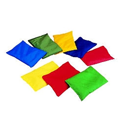 Kids Outdoor Nylon Cover Rubber Chip Filled Bean Bag Pack of 40 - 10 Each Colour Kids Outdoor Nylon Cover Rubber Chip Filled Bean Bag Pack of 40 - 10 Each Colour