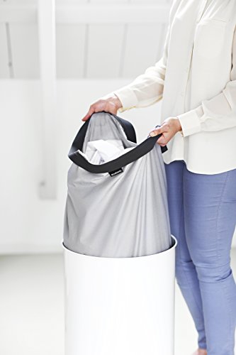 Brabantia 102462 Wäschebox mit Kunststoffdeckel weiß, 35 L - 7