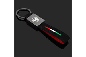 ZUMAHA Coche Llavero Llaveros Fundas Llave Carcasas para Alfa Romeo Giulia Stelvio Gifts Accessories,Blackstyle-A