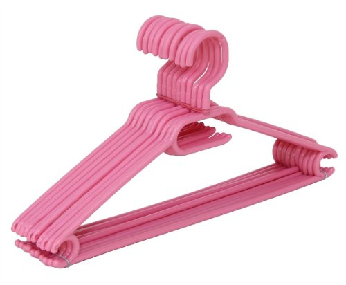 Kleiderbügel 50 Stück Wäschebügel Kunststoff drehbar ROSA