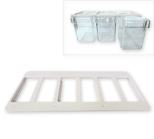 3er Schüttenrahmen weiß inkl. 3 Schütten glasgrün zum - 2