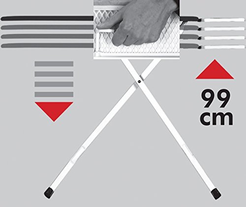 XXL Eurogold Profi Bügeltisch „Professional Creolen“ 130 x 48 cm – mit absenkbarer Ablage für Dampfstationen – Qualität Made in Europe - 6