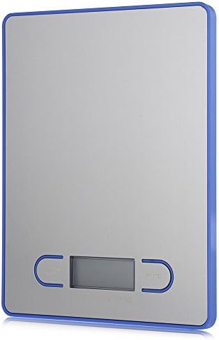 INLIFE Digital Kitchen Scale High Accuracy Smart Weigh 5Kg/11LB, Postal Scale,Portable Cooking Food Weighing Scale with LCD Display for Food / Herbs / Spices / Coffee /Baking (Blue)
