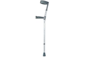 YOUR ESSENTIAL SHOP Coopers PVC Handle Double Adjustable Elbow Crutch - Medium - Single | Lightweight Crutch for Adults | Height Adjustable Elbow Crutch | Hospital Crutch | Soft Touch PVC Handle