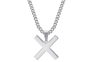BOBIJOO JEWELRY - Pendentif Collier Croix de Saint André en X Décussée Sautoir Argenté Acier Inox 316L Chaîne