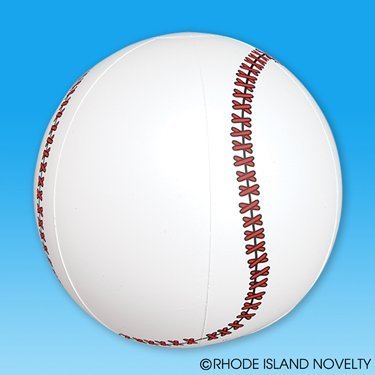 BASEBALL INFLATES - 1DZ 16 inches Inflatable baseballs - Birthday Party Favors Decor - Beachball Fun - Spors Themed Pool Party TOY