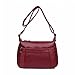Produktbild Weibliche Mama Tasche Multi-Tier Crescent Moon Tasche Einfache Allgleiches Leder Schulter Messenger Bag , Weinrot