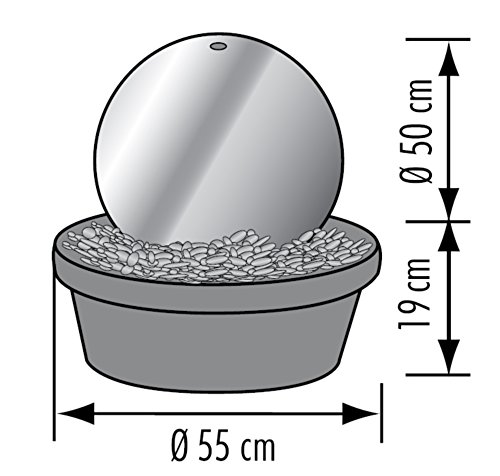 Komplettset Edelstahlbrunnen „Pacific“ – ø 50 cm - 2