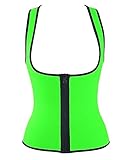 DODOING Damen Zipper Sport Waist Cincher Training Sport Korsage Korsett Corsage Schwitzen Sauna Neopren Weste Tank Top für Gewichtsverlust - 2