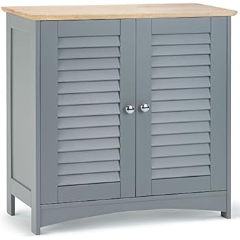 VonHaus Handtuchschrank – Badezimmerschrank mit 2 Regalfächern