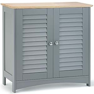 VonHaus Handtuchschrank – Badezimmerschrank mit 2 Regalfächern