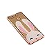 Huawei P9 Case Cover with Free Black Stylus Pen,Leeook Luxury Elegant Beautiful Cute Funny Pink Bunny Rabbit Electroplate Plating Frame Crystal Soft Gel Silicone TPU Case Cover Bumper for Huawei P9
