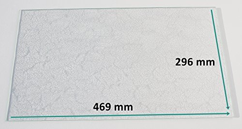 Khlschrank Einlegeboden / Glasplatte / Gemsefach  Strukturglas 4 mm dick  469 mm x 296 mm - Direkt vom Glasereifachbetrieb!!!