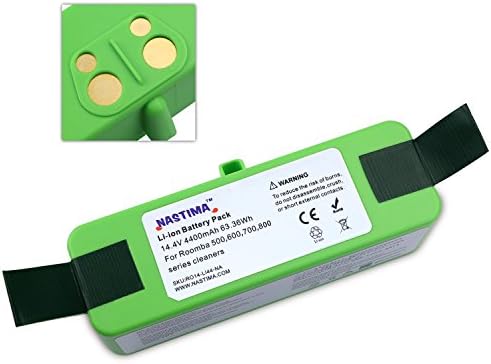 NASTIMA Upgraded 4400mAh Li-ion Battery with Premium Cells for iRobot Roomba 500 510 530 540 550 560 570 580 600 620 630 650 660 700 760 770 780 790 800 870 880,Long-life 1000 circles[CE UL Approval]