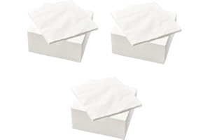 GENERIC 3X I-K-E-A FANTASTISK Paper Napkin, White, 40x40 cm 3-Ply Paper & Highly Absorbent Pack of 100