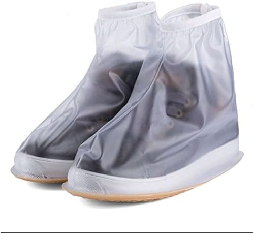 Oriskey 1 Pair Reusable Rain Snow Waterproof Shoe Covers Guard Slip-resistant Zippered Overshoes Boots Protective Gear for Men Boys Women M