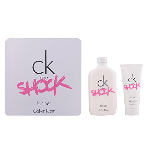 CK One Shock Ladies Gift Set - 200ml EDT / 100ml Body Lotion