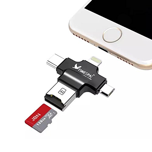 ATIMESPAL Memory Expandable Kartenleser – microSD Kartenleser Speichererweiterung für iPhone iPad PC MAC Android