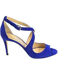 Jimmy Choo Mujer EMILY85COBALTO Azul Gamuza Sandalias