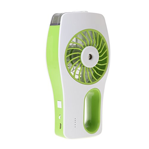 Gazechimp Mini Ventilator Handventilator mit Luftbefeuchter USB Standventilator – Grün - 3