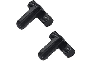 Lokatall - Bloqueador de ventana negro, cerradura de seguridad para puertas francesas, bloqueador de bloqueo de bloqueo de bloqueo de bloqueo de aleación de zinc, hebilla de ventana de seguridad para