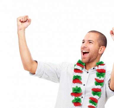 Italien Kette Blütenkette Hawaii Necklace Halskette Italia Collana Italy EM 2012