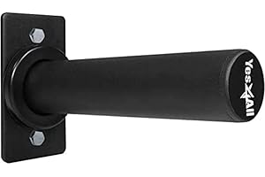 Yes4All Supporto a Parete per Dischi Pesi, Singolo e Doppio - Adatto a Dischi Pesi Olimpici da 5 cm, Protezione in Gomma